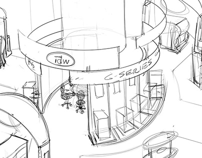 展臺(tái)設(shè)計(jì)，展臺(tái)設(shè)計(jì)草圖，展臺(tái)