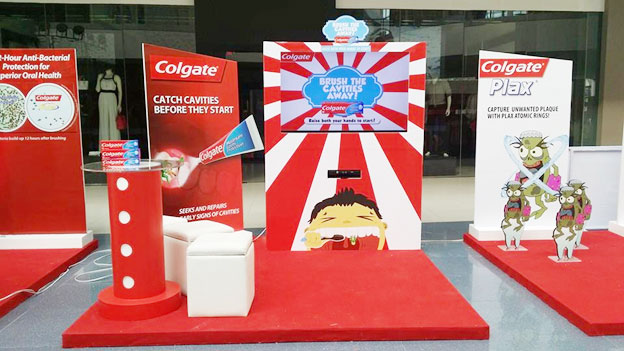 互動展臺，個性展臺，高露潔展臺